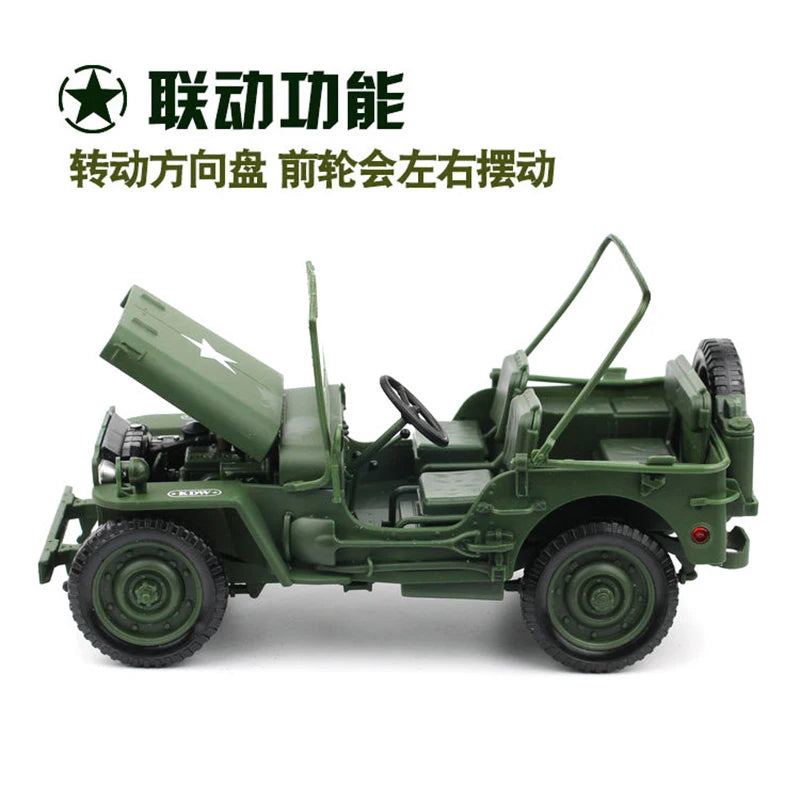 1:18 Jeep GB Tactical Military Model Old World War II