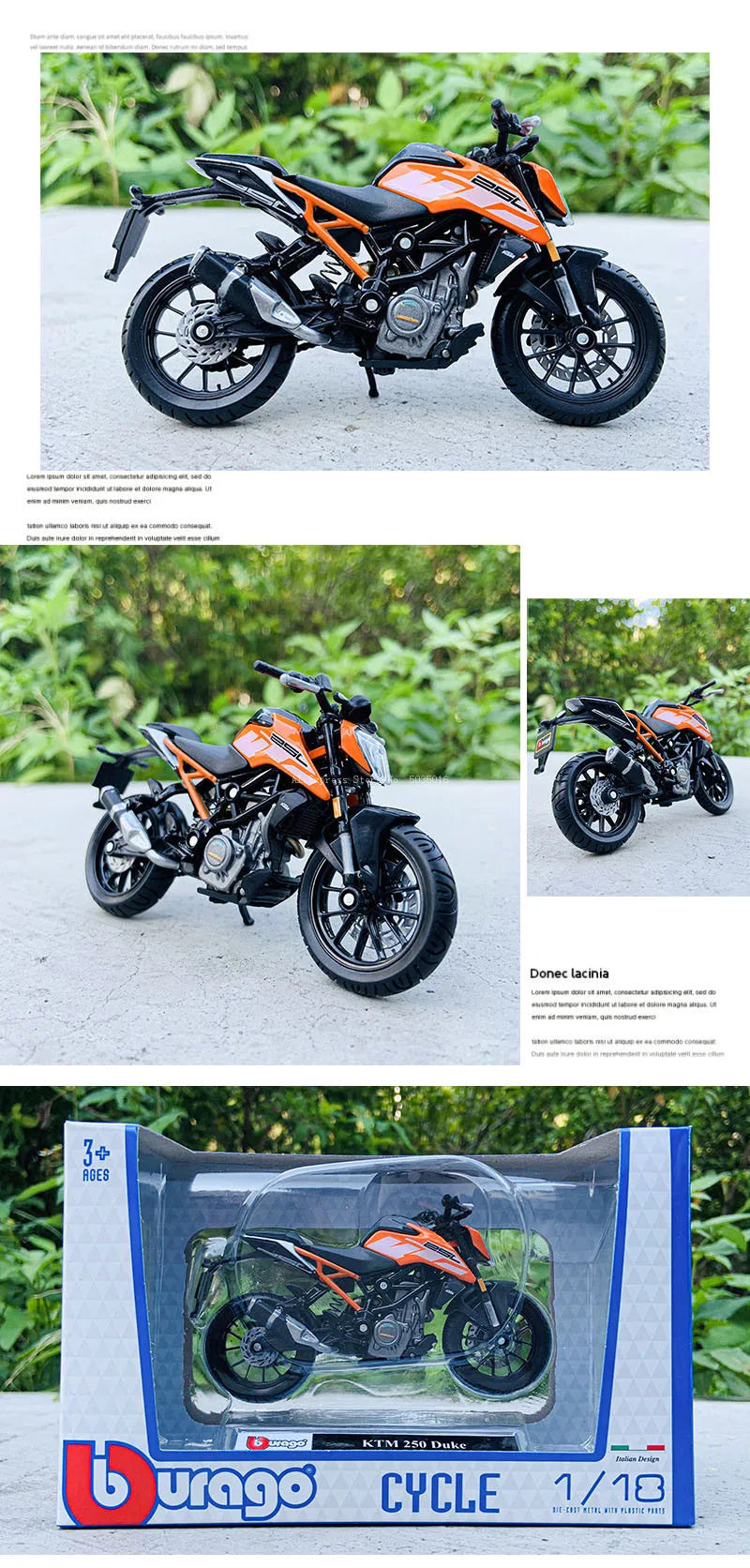 1:18 250 KTM Duke Factory Edition