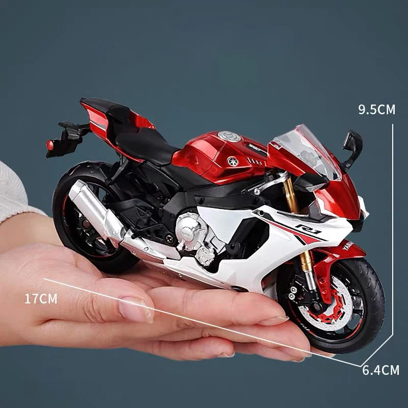 1/12 Alloy Yamaha YZF-R1 YZFR1 Motorcycle Model Toy Vehicle Collection Autobike Shork-Absorber Off Road Autocycle Toys Car
