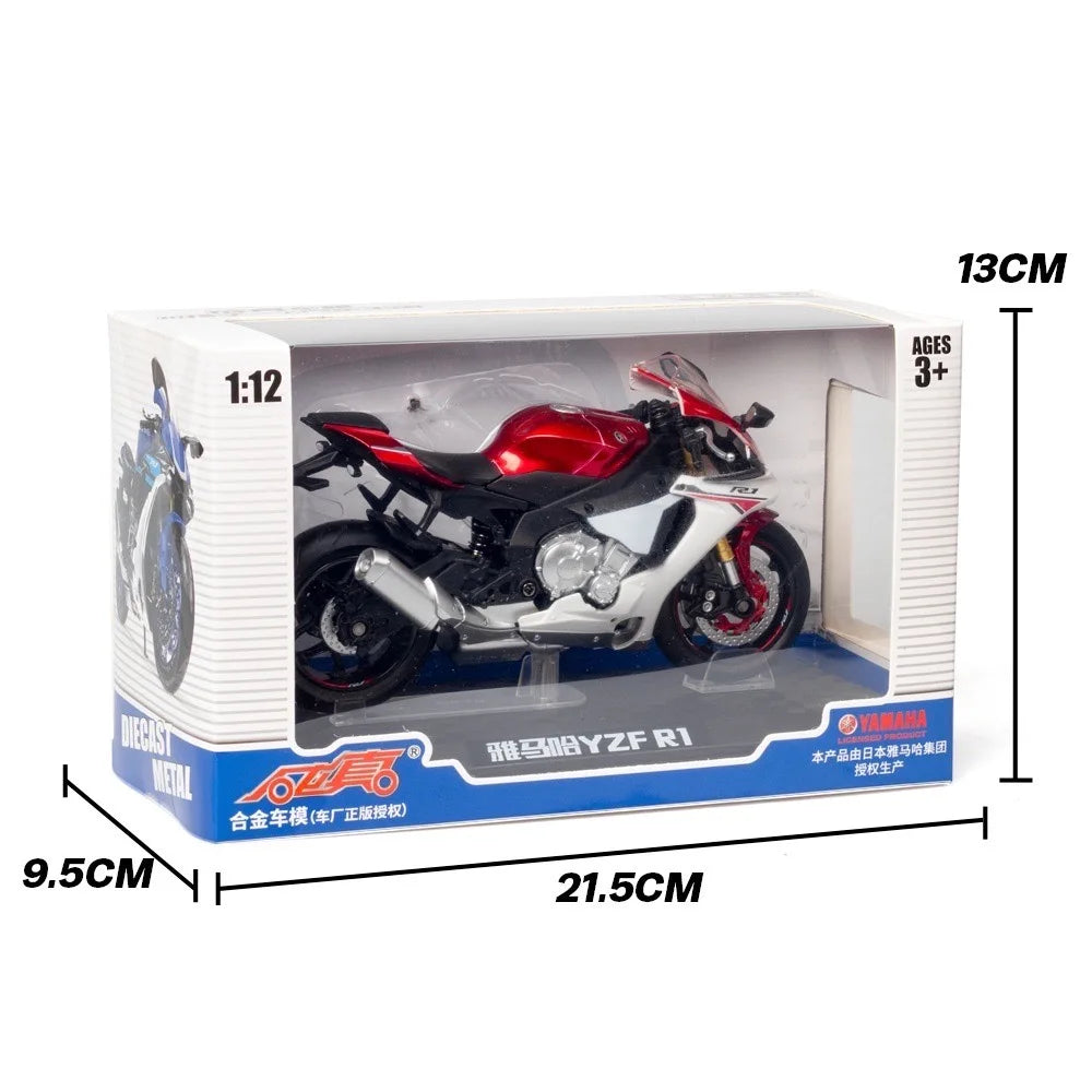 1/12 Alloy Yamaha YZF-R1 YZFR1 Motorcycle Model Toy Vehicle Collection Autobike Shork-Absorber Off Road Autocycle Toys Car