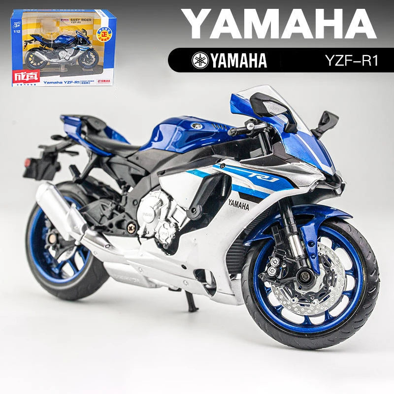 1/12 Alloy Yamaha YZF-R1 YZFR1 Motorcycle Model Toy Vehicle Collection Autobike Shork-Absorber Off Road Autocycle Toys Car