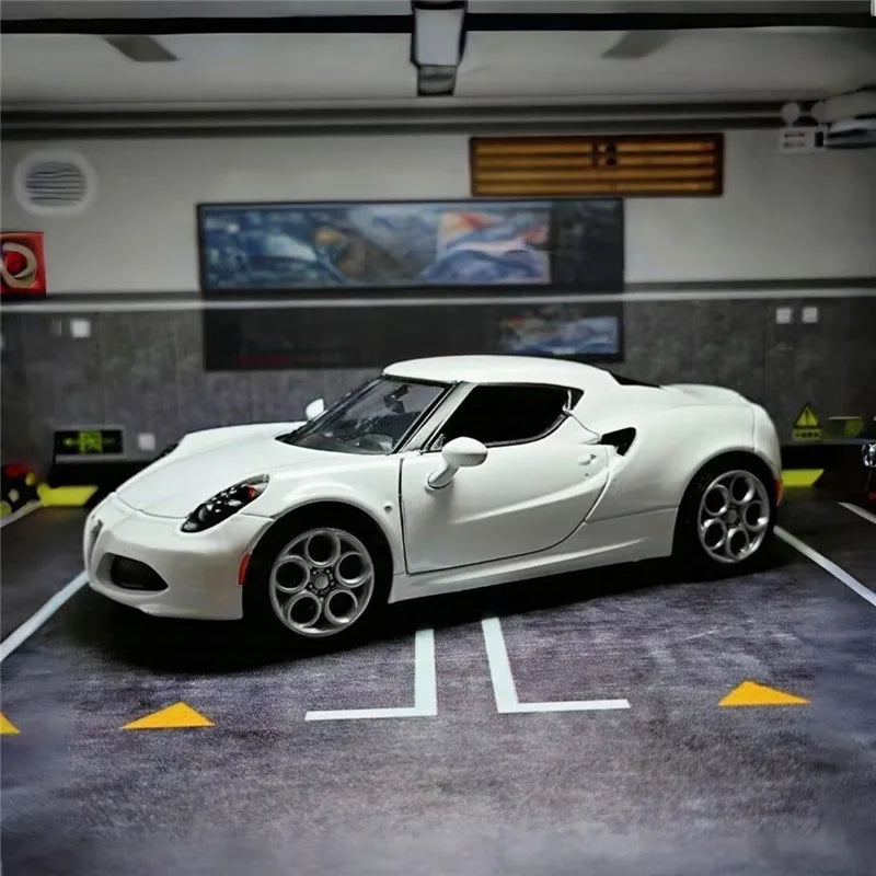 1:24 Alfa Romeo 4C Coupe Alloy Sports Car Model Diecast Metal Toy Racing Vehicles Car Model High Simulation Collection Kids Gift