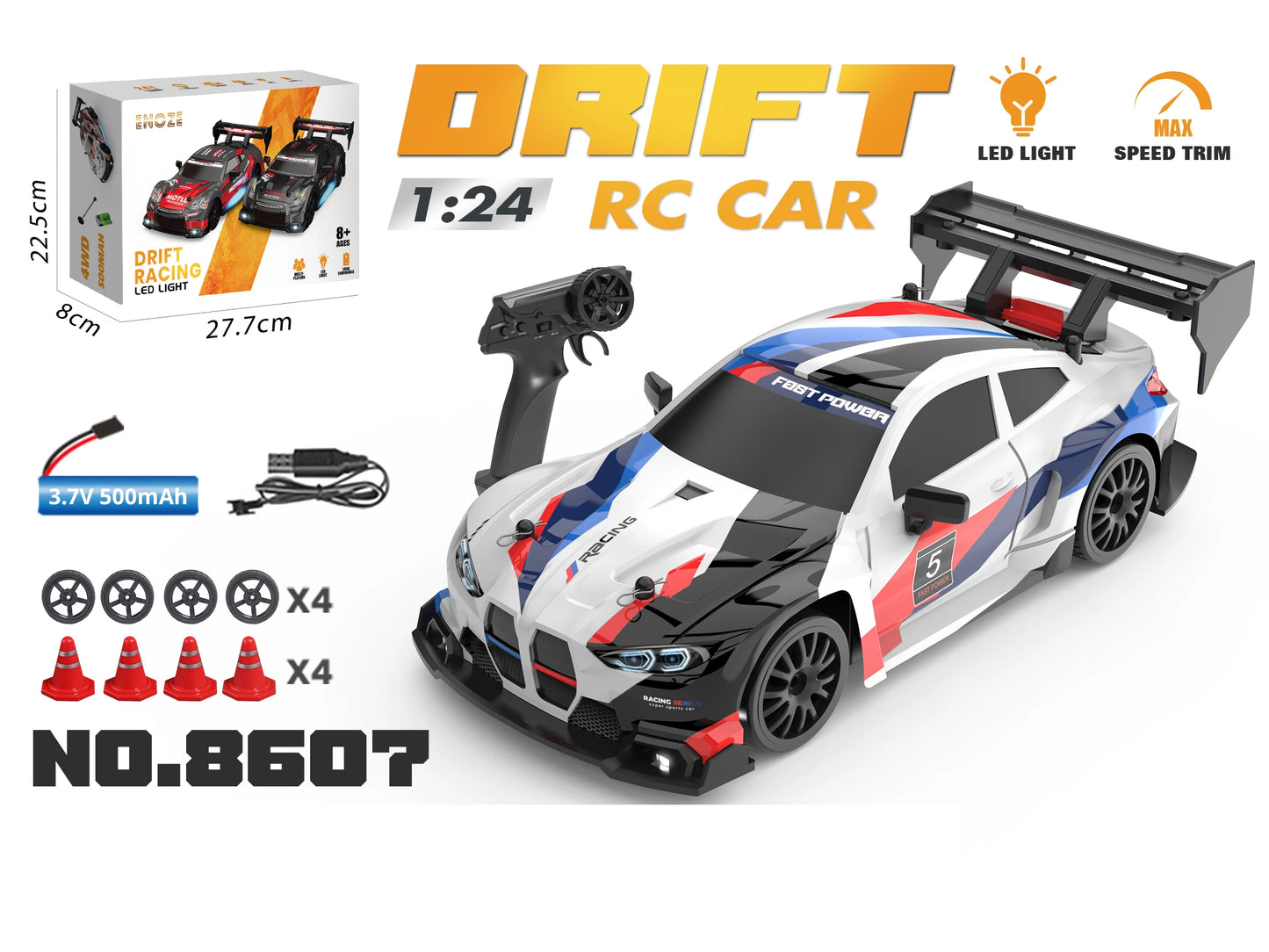 1:24 RC Drift Car 2.4G 4WD Remote Control