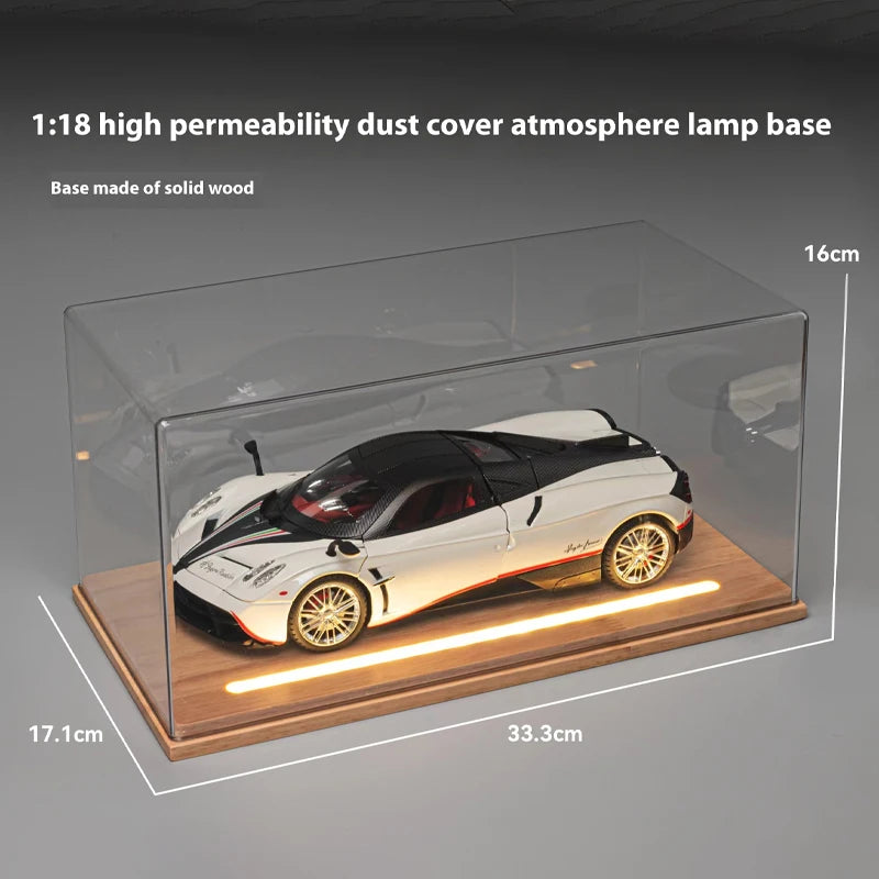 1:18 Car Model Display Case with Dust Cover