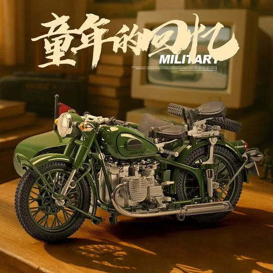 1:10 Retro Tricycle Side-car Motorcycle