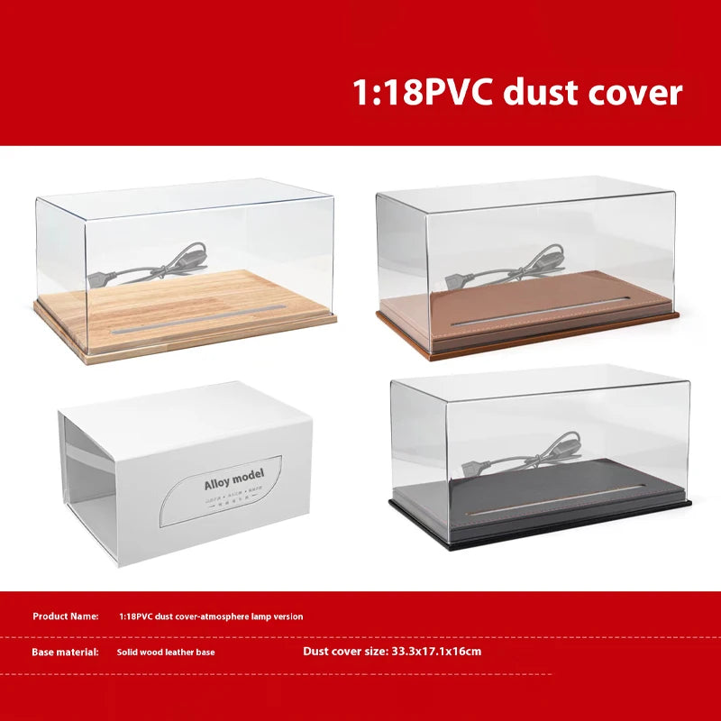 1:18 Car Model Display Case with Dust Cover