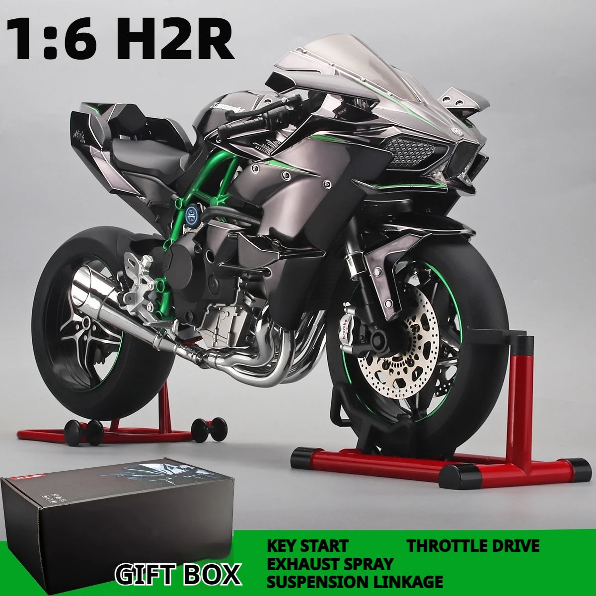 1:6 Kawasaki Ninja H2R Carbon Fiber
