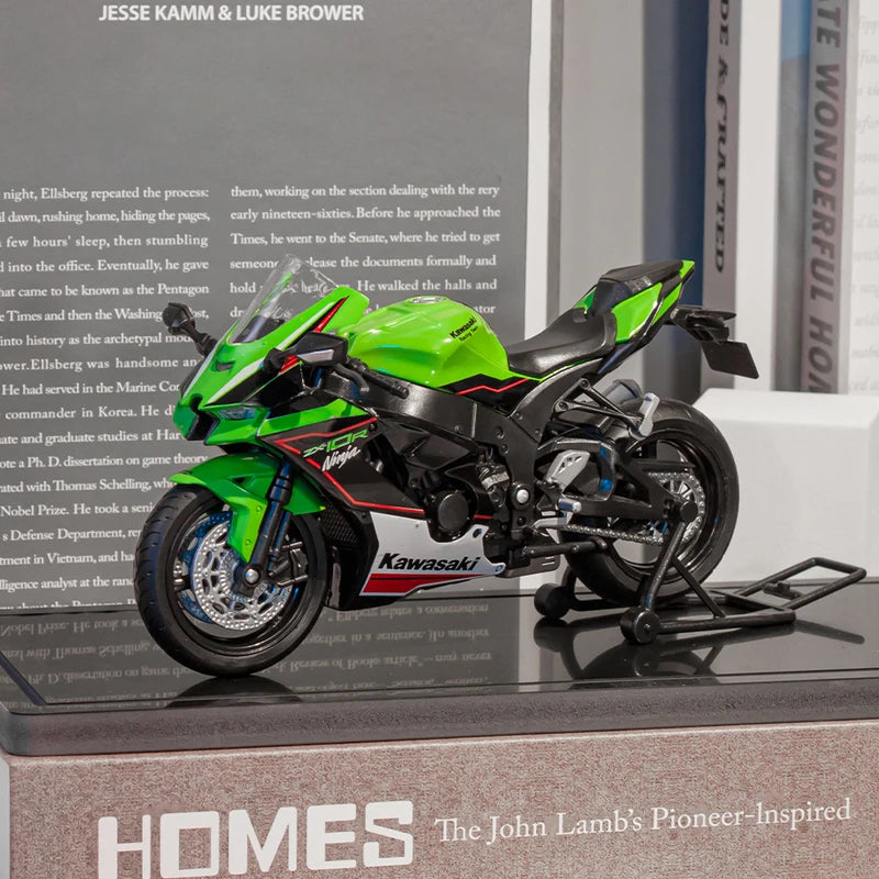 WELLY 1/12 Kawasaki Ninja ZX10R Motorcycle Model Toy Vehicle Collection Autobike Shork-Absorber Off Road Autocycle Toys Car