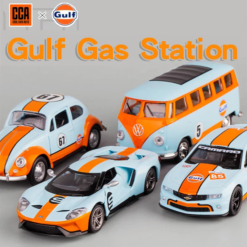 CCA Gulf Gas Station Fusca Bus Ford GT 2017 Camaro