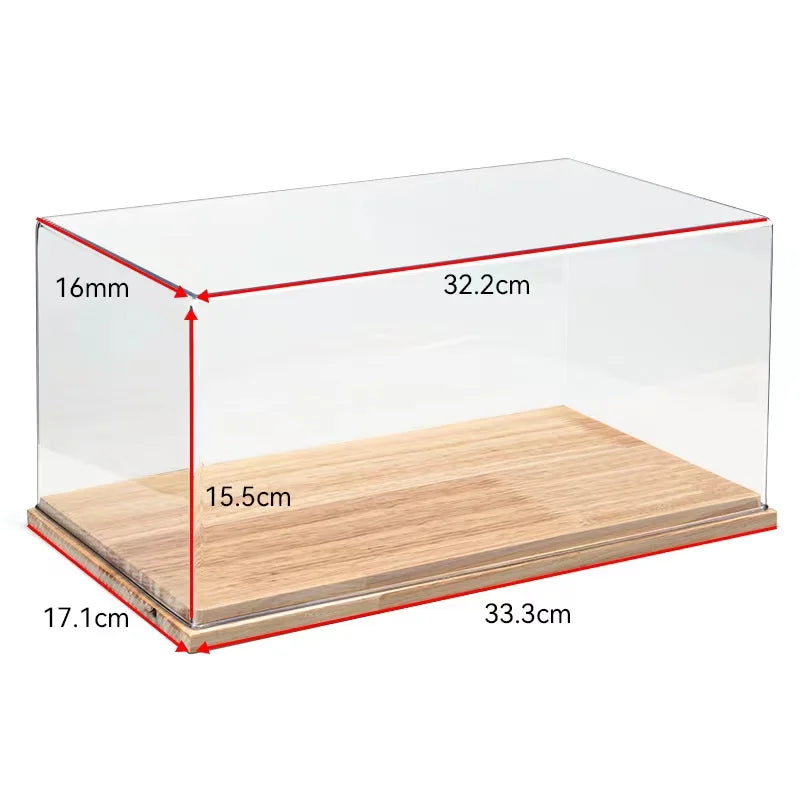 1:18 Car Model Display Case with Dust Cover
