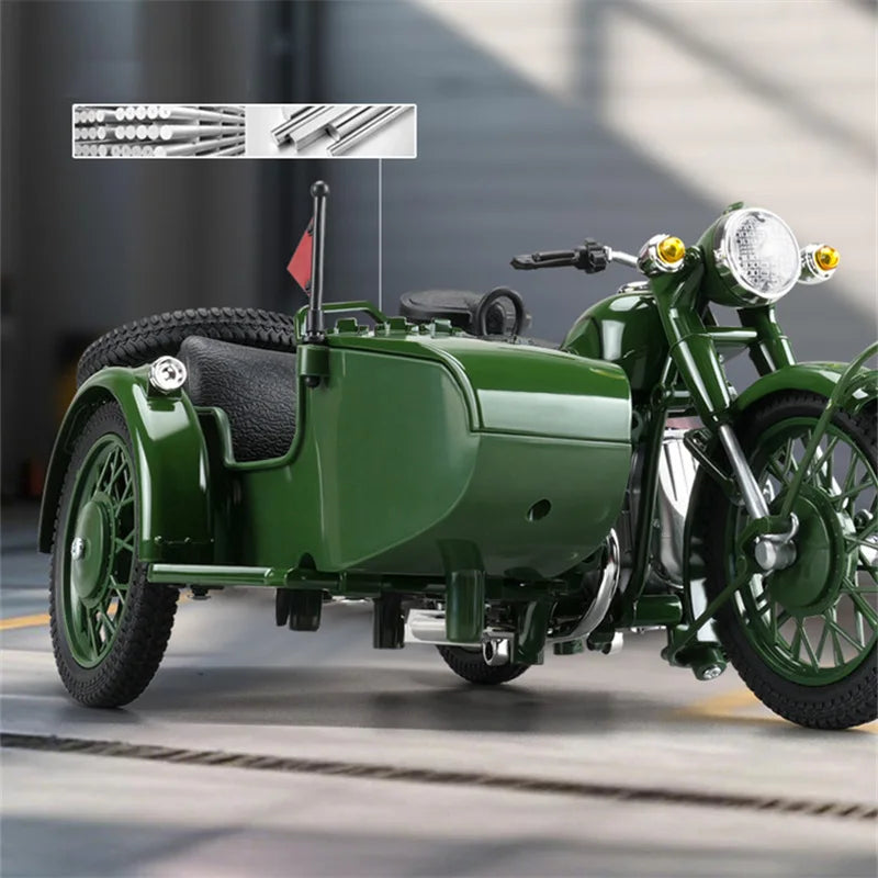 1:10 Retro Tricycle Side-car Motorcycle