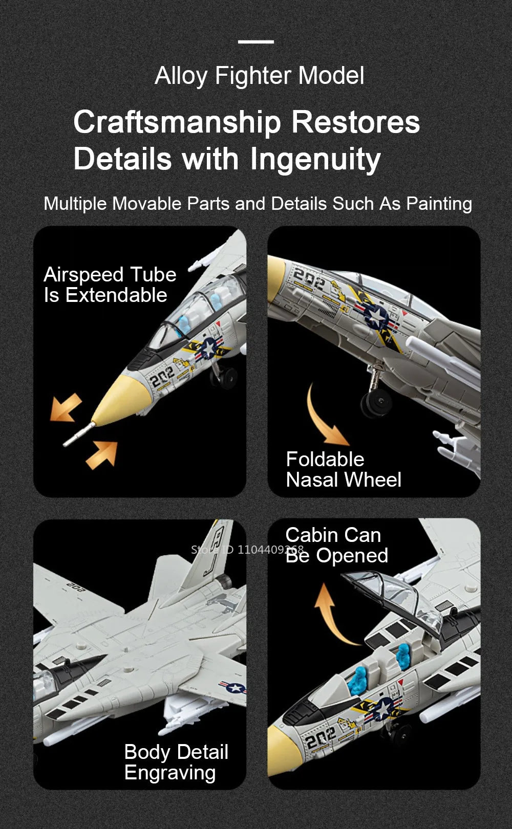1:32 F-14 Tomcat A-10 Thunderbolt II Fighter