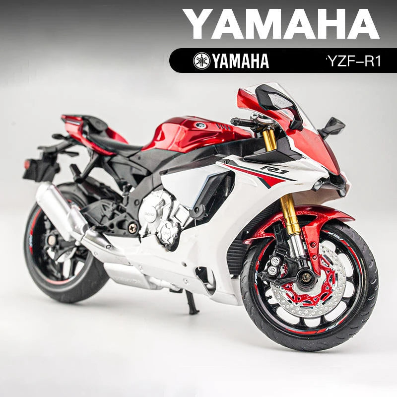 1/12 Alloy Yamaha YZF-R1 YZFR1 Motorcycle Model Toy Vehicle Collection Autobike Shork-Absorber Off Road Autocycle Toys Car