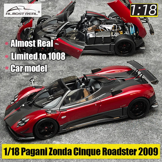 Pagani Zonda Cinque Roadster 2009 1/18 Limited to 1008 Almost Real AR brand metal die-cast model cars