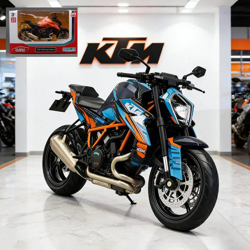 1:12 KTM 1390 Super Duke R Alloy Track Racing Motorcycle Model Diecast Street Cross-country Sports Motorcycle Model Kid Toy Gift