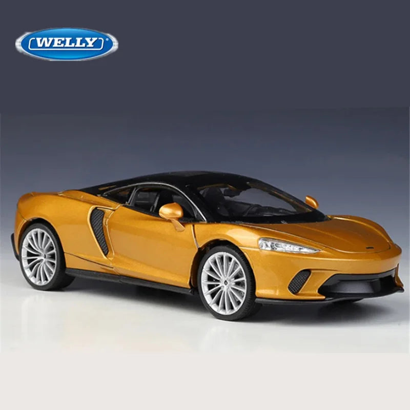 WELLY 1:24 McLaren GT Alloy Sports Car Model Diecasts Metal Racing Car Vehicles Model Simulation Collection Childrens Toys Gifts