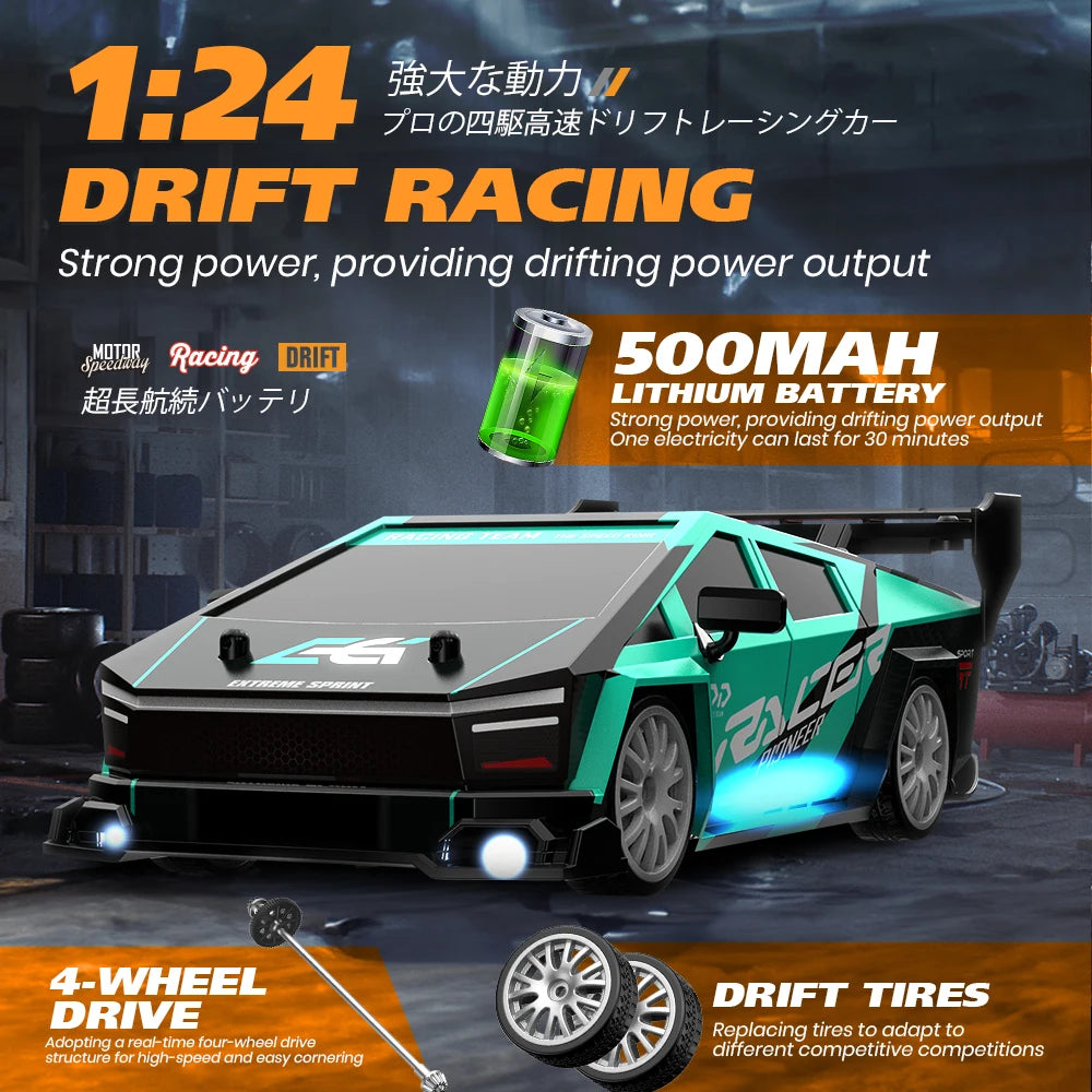 1:24 RC Drift Car 2.4G 4WD Remote Control