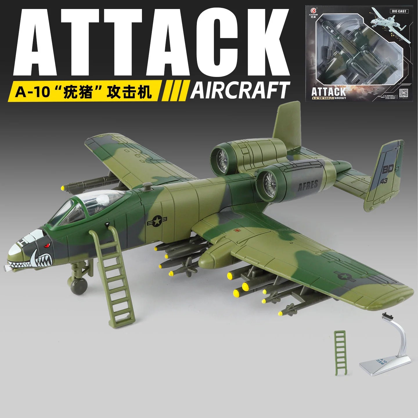 1:72 A-10 Warthog Strategic Bomber Fighter Battle