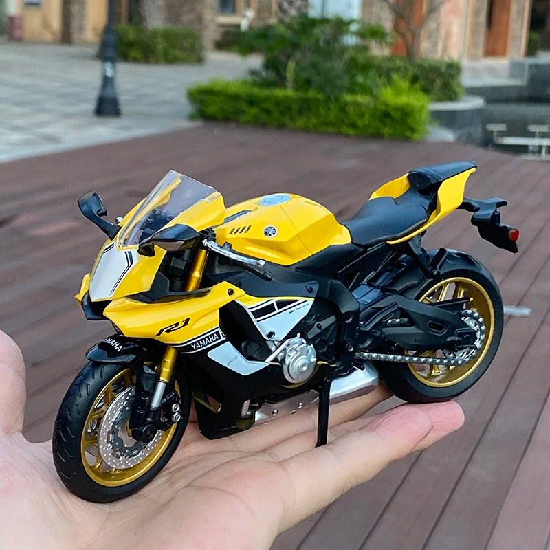 1/12 Alloy Yamaha YZF-R1 YZFR1 Motorcycle Model Toy Vehicle Collection Autobike Shork-Absorber Off Road Autocycle Toys Car