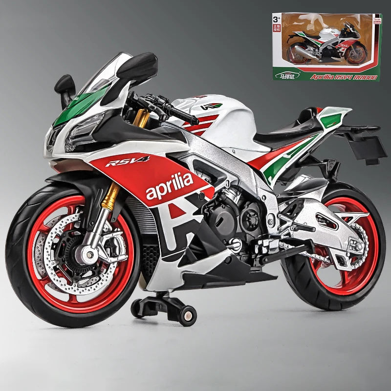 1/12 Aprilia RSV4 RR1000 Alloy Die Cast Motorcycle Model Toy Car Collection Autobike Shork-Absorber Off Road Autocycle Toy Gift