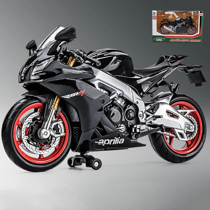 1/12 Aprilia RSV4 RR1000 Alloy Die Cast Motorcycle Model Toy Car Collection Autobike Shork-Absorber Off Road Autocycle Toy Gift