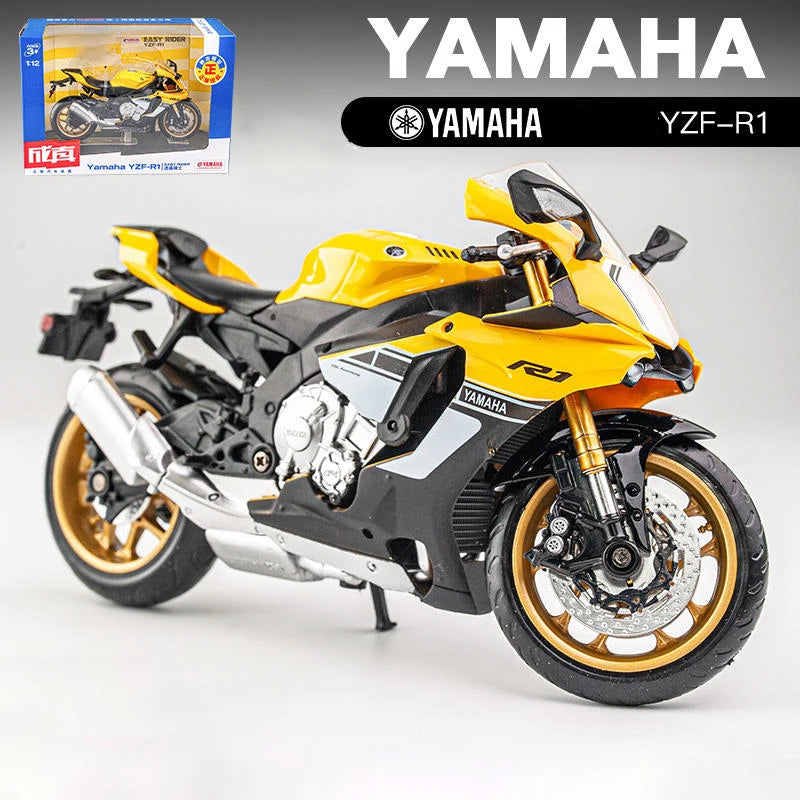1/12 Alloy Yamaha YZF-R1 YZFR1 Motorcycle Model Toy Vehicle Collection Autobike Shork-Absorber Off Road Autocycle Toys Car