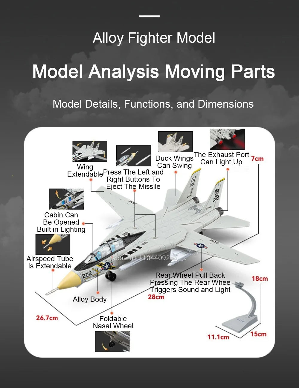 1:32 F-14 Tomcat A-10 Thunderbolt II Fighter