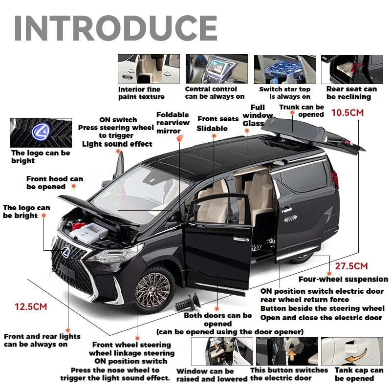 1:18 Lexus LM300 Electric Door MPV