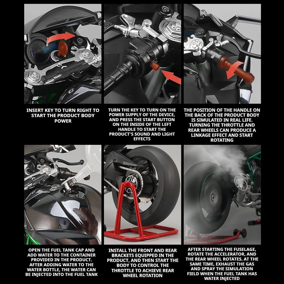 1:6 Kawasaki Ninja H2R Carbon Fiber