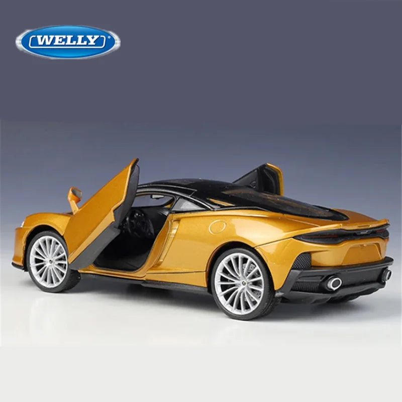 WELLY 1:24 McLaren GT Alloy Sports Car Model Diecasts Metal Racing Car Vehicles Model Simulation Collection Childrens Toys Gifts