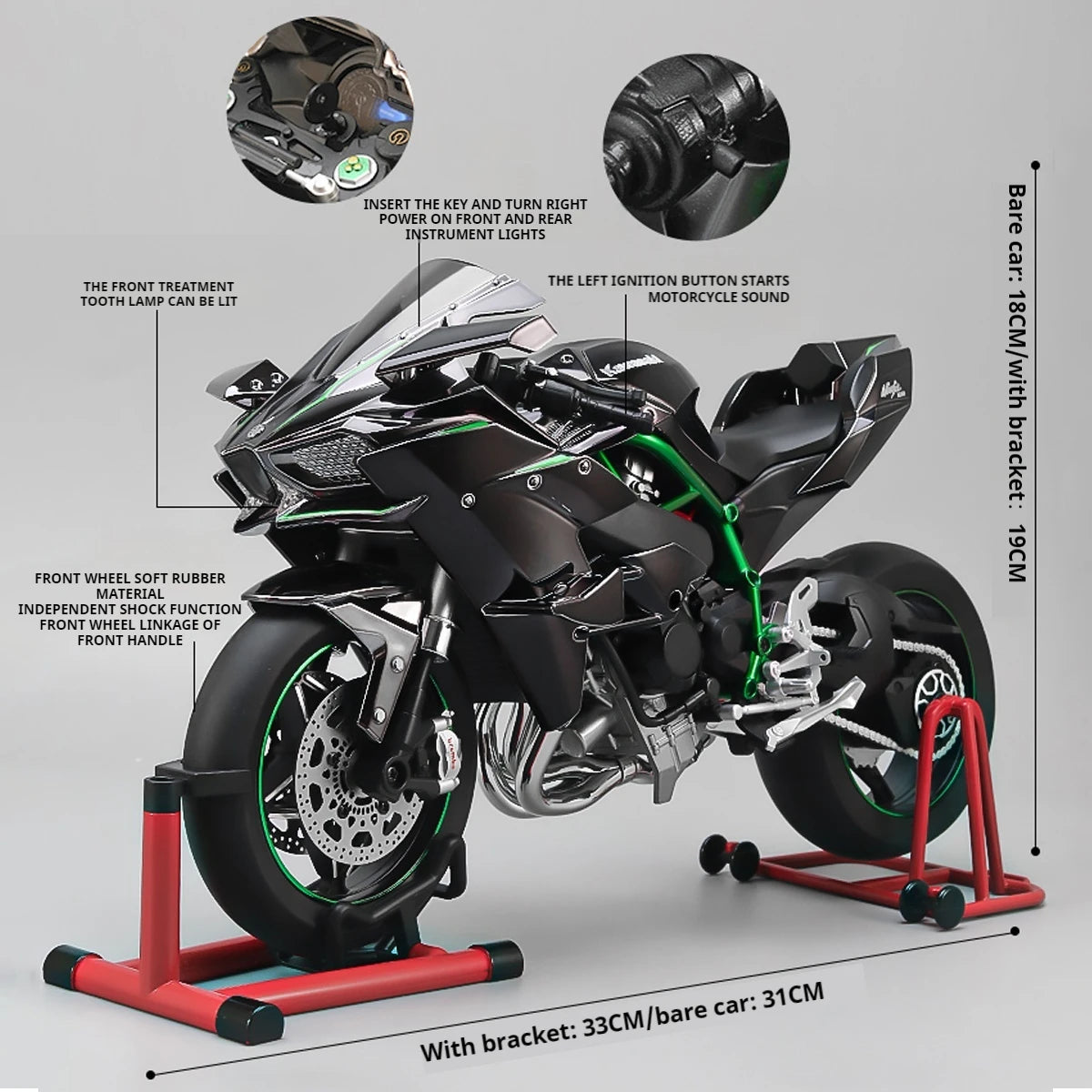 1:6 Kawasaki Ninja H2R Carbon Fiber