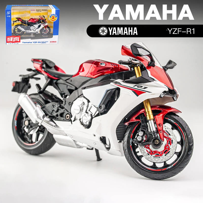 1/12 Alloy Yamaha YZF-R1 YZFR1 Motorcycle Model Toy Vehicle Collection Autobike Shork-Absorber Off Road Autocycle Toys Car