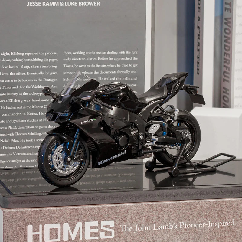 WELLY 1/12 Kawasaki Ninja ZX10R Motorcycle Model Toy Vehicle Collection Autobike Shork-Absorber Off Road Autocycle Toys Car