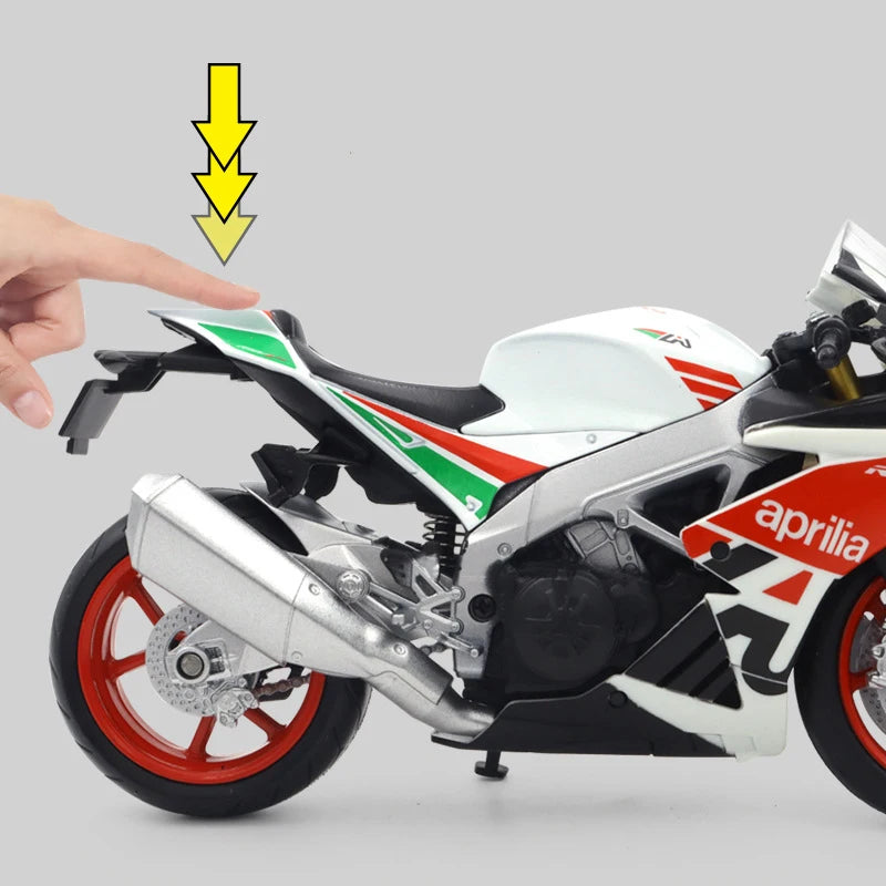 1/12 Aprilia RSV4 RR1000 Alloy Die Cast Motorcycle Model Toy Car Collection Autobike Shork-Absorber Off Road Autocycle Toy Gift