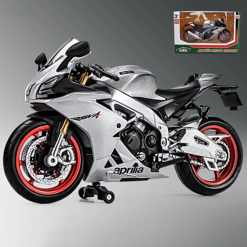 1/12 Aprilia RSV4 RR1000 Alloy Die Cast Motorcycle Model Toy Car Collection Autobike Shork-Absorber Off Road Autocycle Toy Gift