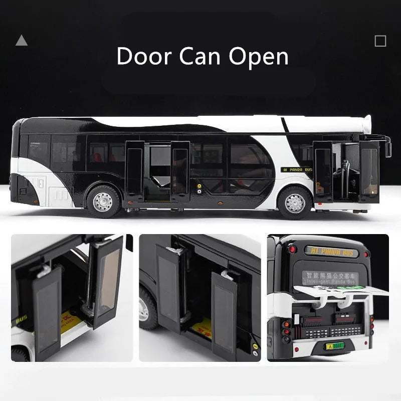 1:18 Electric Tourist City Traffic Panda Bus