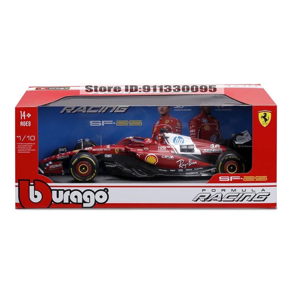 1:18 2025 F1 Ferrari SF25 #16 Charles Leclerc #44 Lewis Hamilton