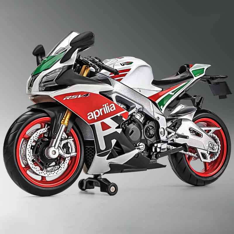 1/12 Aprilia RSV4 RR1000 Alloy Die Cast Motorcycle Model Toy Car Collection Autobike Shork-Absorber Off Road Autocycle Toy Gift