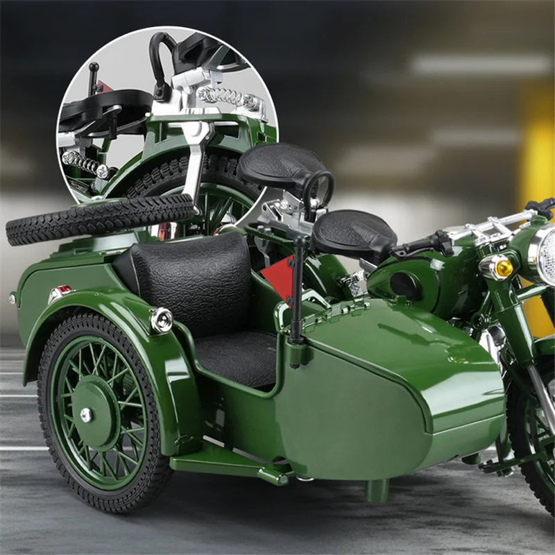 1:10 Retro Tricycle Side-car Motorcycle