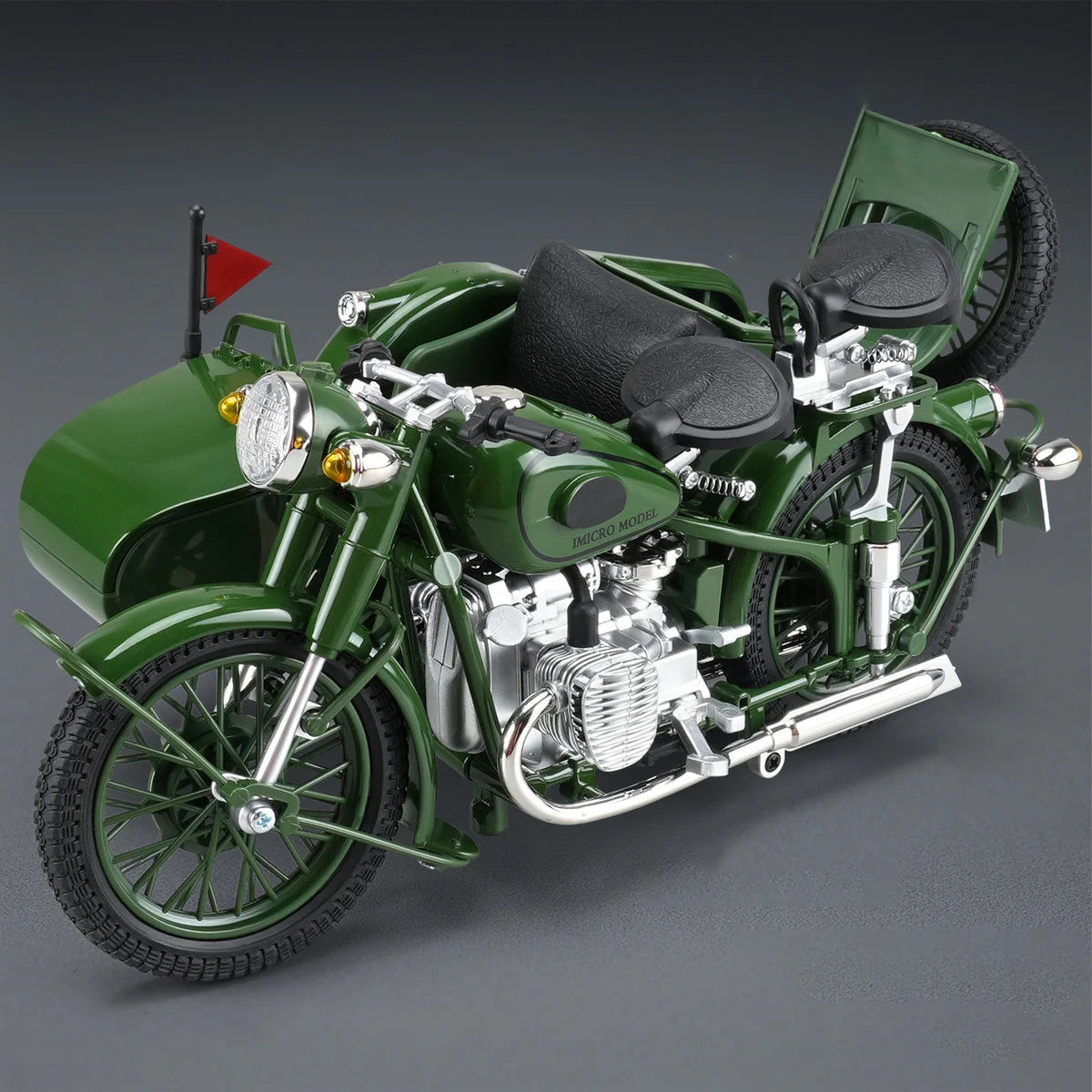 1:10 Retro Tricycle Side-car Motorcycle