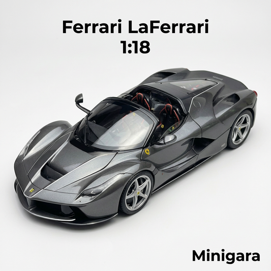 1:18 Ferrari LaFerrari xám mui mở