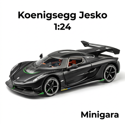 1:24 Koenigsegg Jesko đen cửa đóng