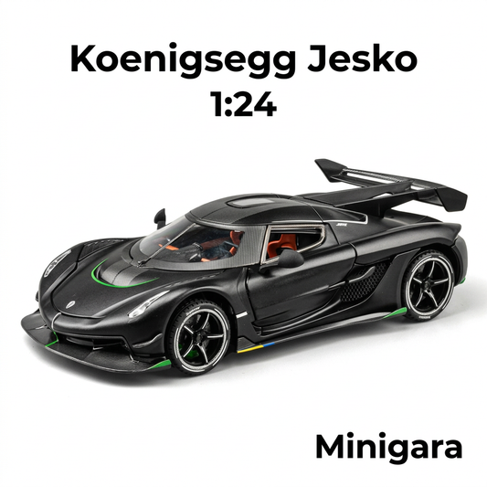 1:24 Koenigsegg Jesko đen cửa đóng
