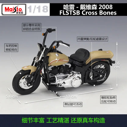 1:18 Harley 2008 FLSTSB Cross Bones
