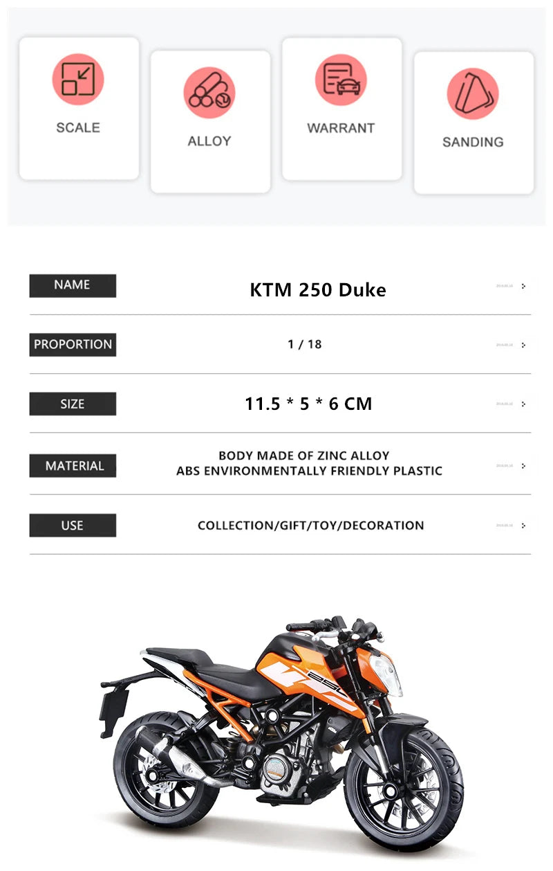 1:18 250 KTM Duke Factory Edition