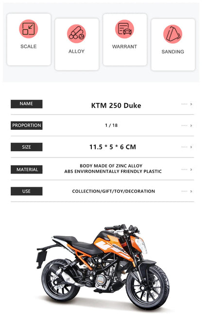 1:18 250 KTM Duke Factory Edition
