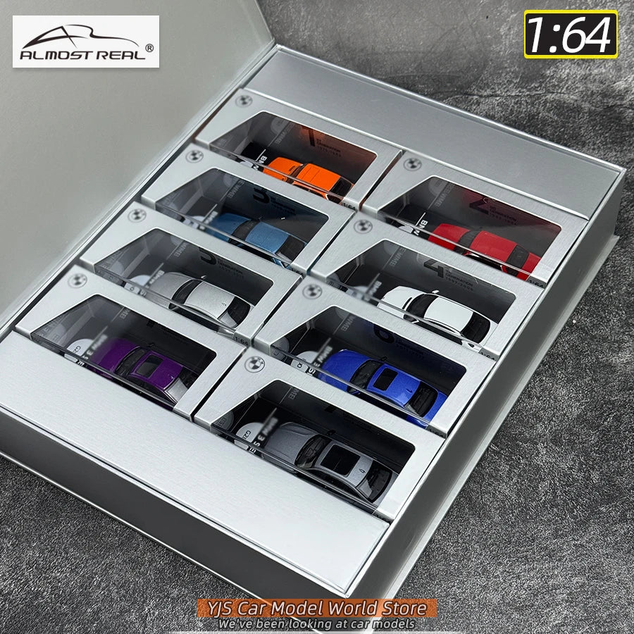 1:64 50 Years 7 GENERATIONS 3 Series 8 sets of car model static ornaments collection