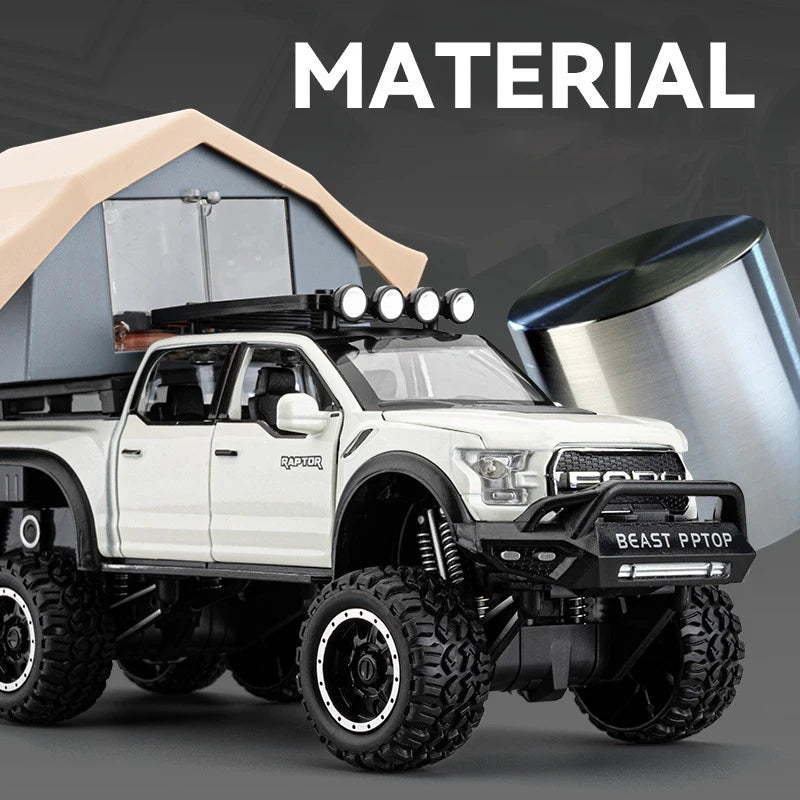 1:28 Ford F150 Raptor RV With Tent