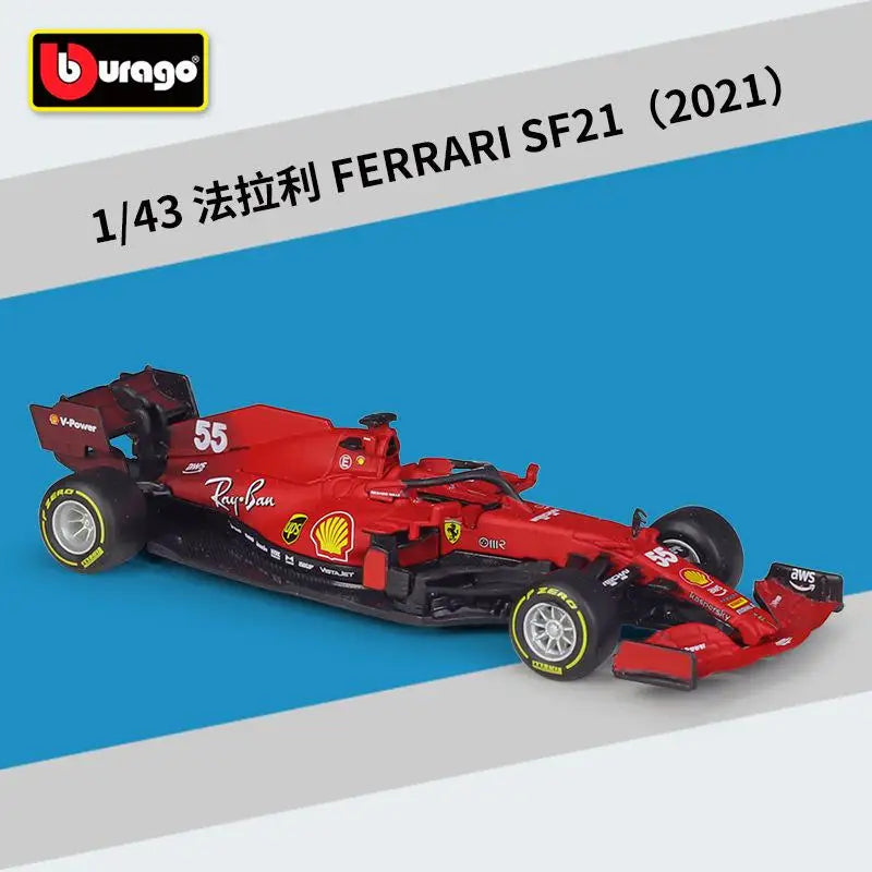 1:43 F1 Racing 2021 Season Ferrari Team Sf21 #16 #55