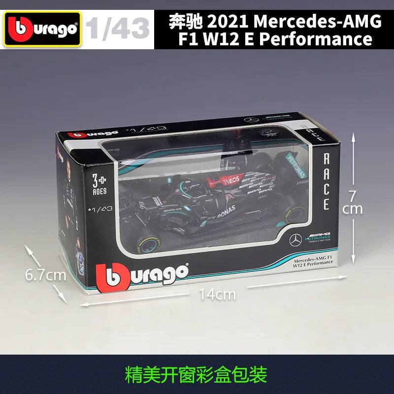 1:43 2021 F1 Mercedes-AMG W12 44# Lewis Hamilton 77#